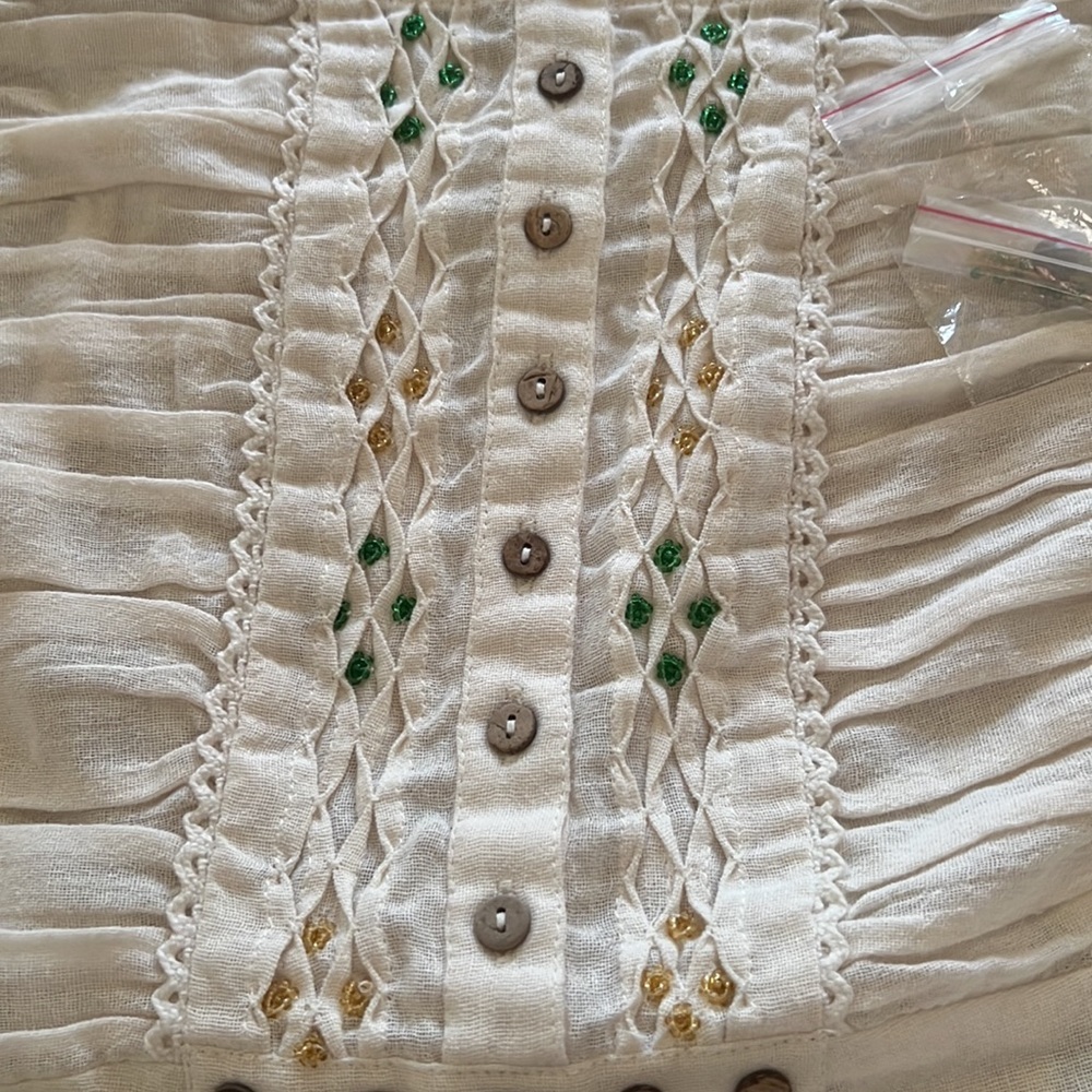 Free People BRAND NEW beaded crop top XS - Picture 4 of 7
